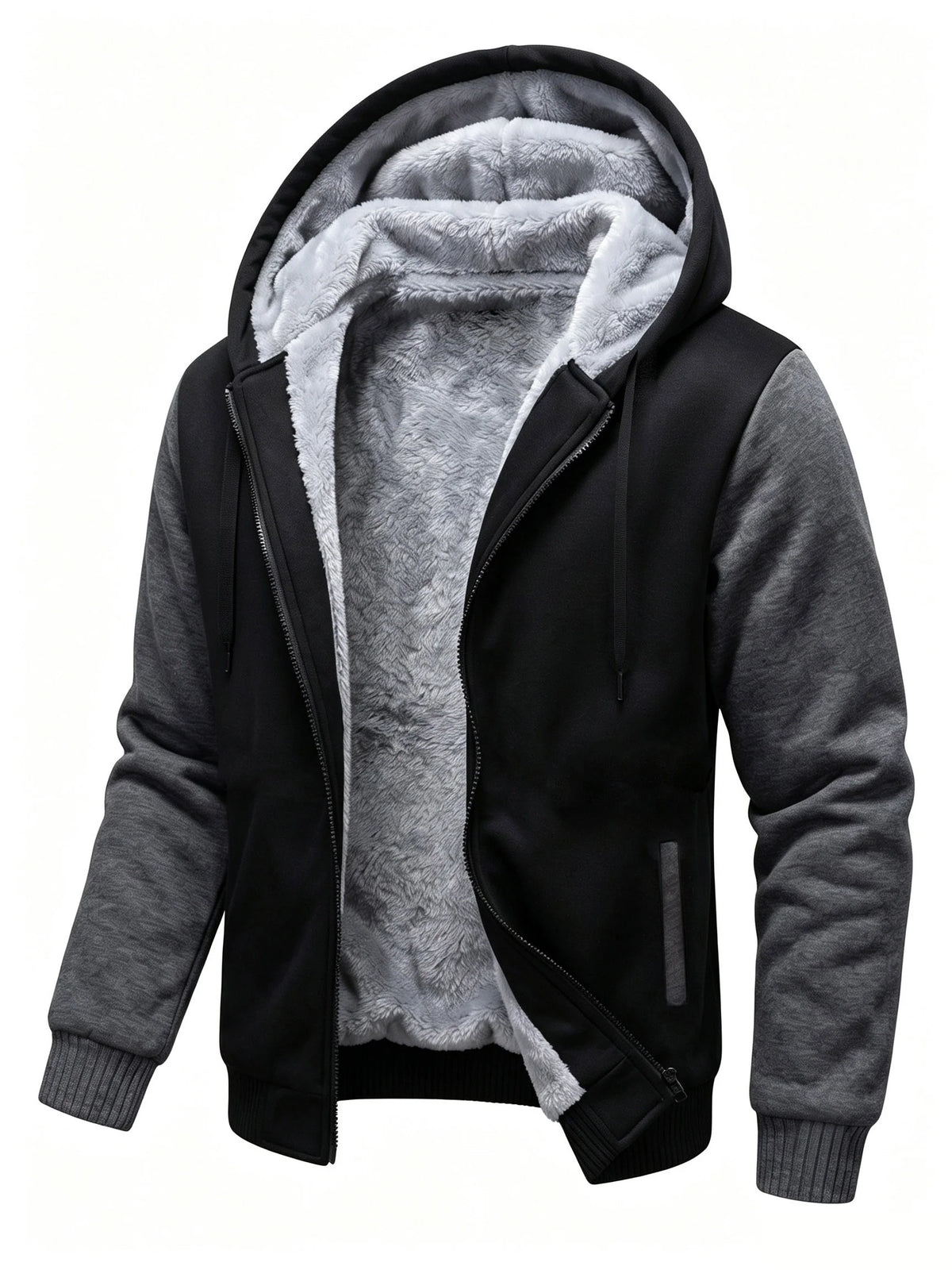 Men's Fleece Zip-Up Hoodie | Warm Autumn Sweatshirt 1