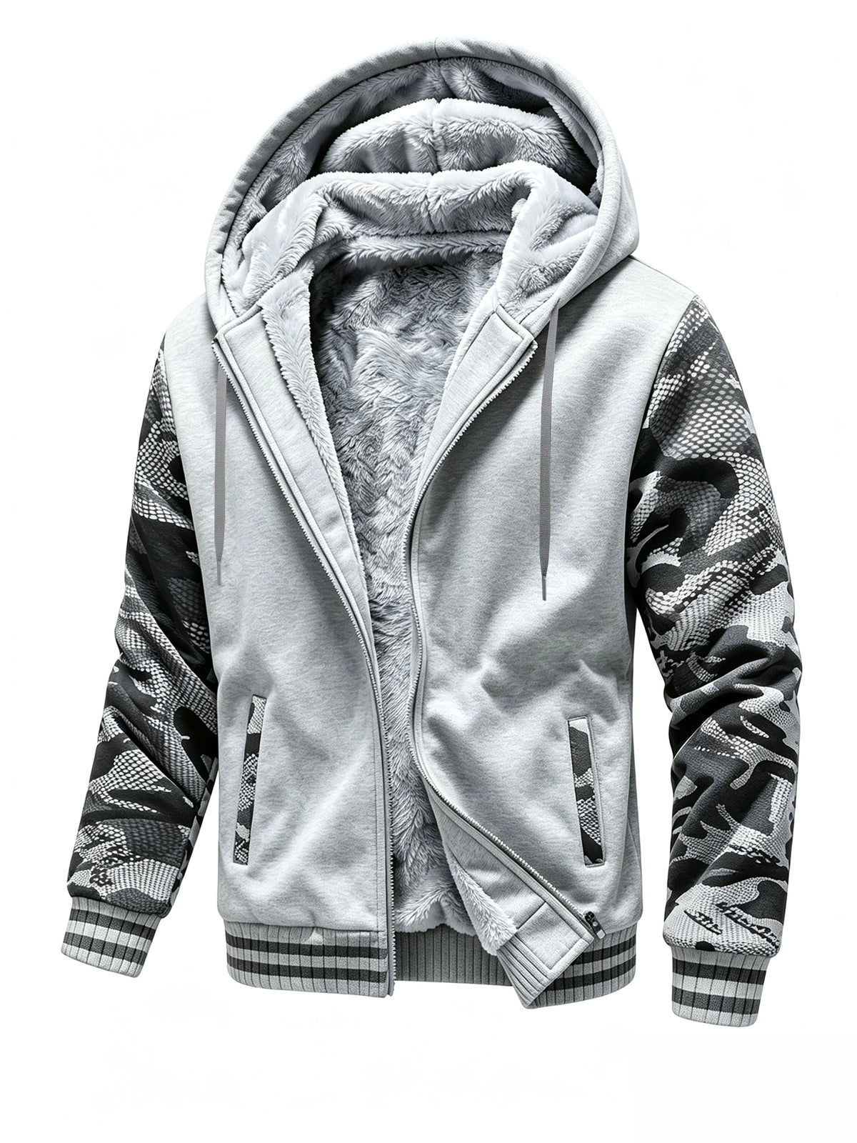 Men's Fleece Zip-Up Hoodie | Warm Autumn Sweatshirt 5