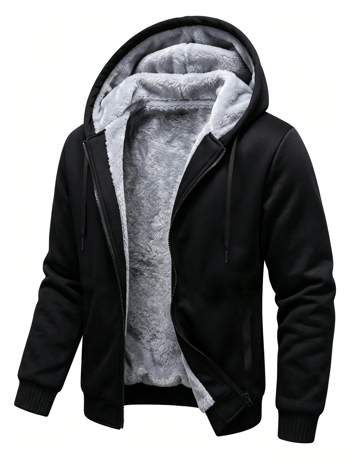 Men's Fleece Zip-Up Hoodie | Warm Autumn Sweatshirt 7