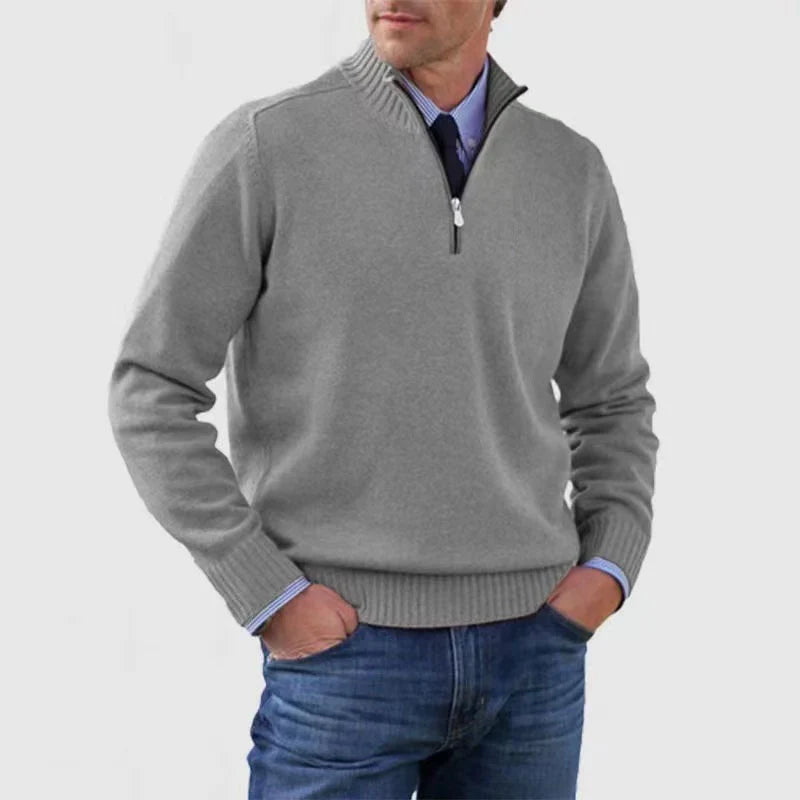 Men's Half Zip Jumper | Cotton Knitwear for Autumn 1