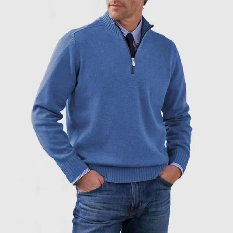 Men's Half Zip Jumper | Cotton Knitwear for Autumn 5