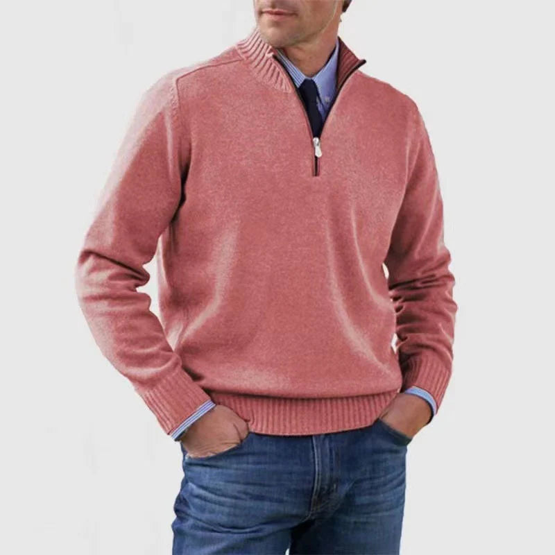 Men's Half Zip Jumper | Cotton Knitwear for Autumn 7