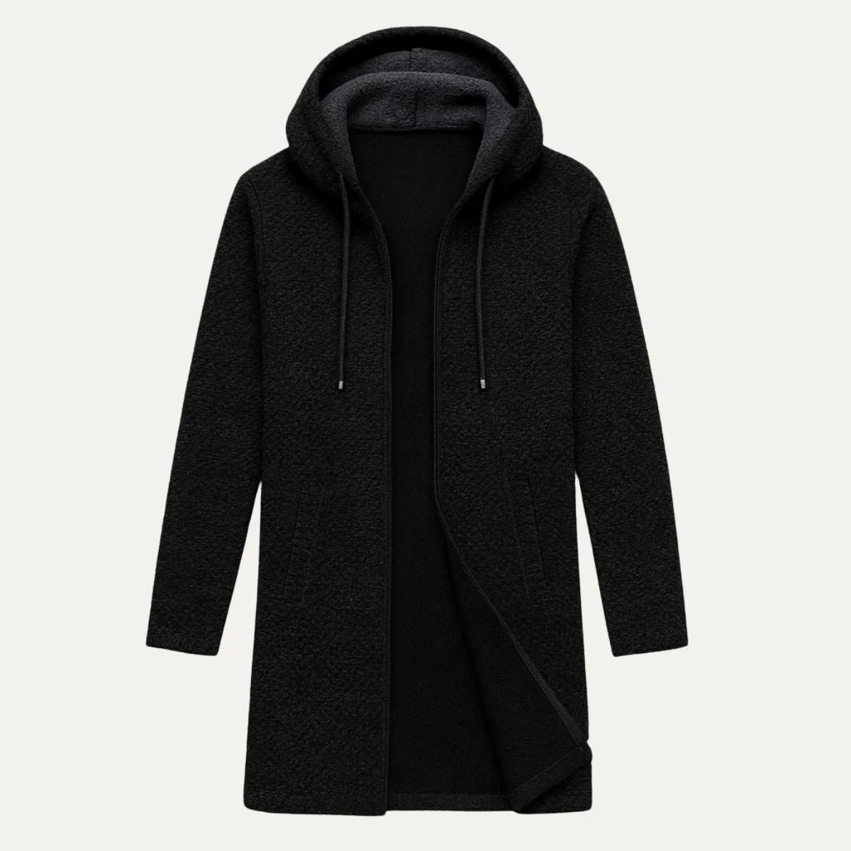 Men's Longline Hooded Knit Cardigan Coat Autumn 2