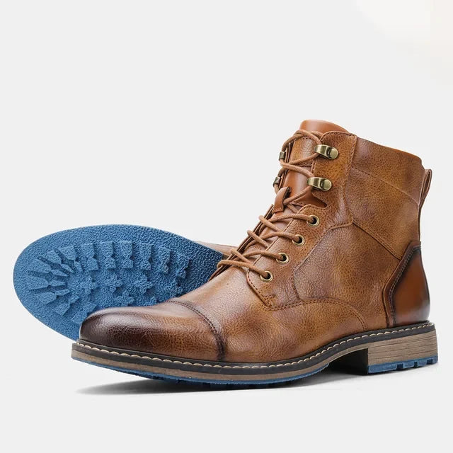 Men's PU Leather Ankle Boots | Slip-Resistant Comfortable Fit 0