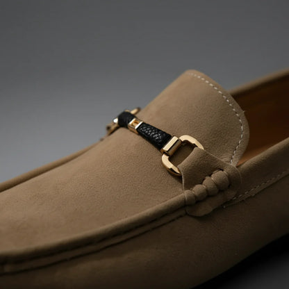 Men's Suede Loafers with Buckle | Slip-On Loafer Shoes 2