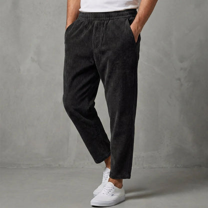 Men's Tailored Trousers | Relaxed Tapered Fit Casual Pants 0