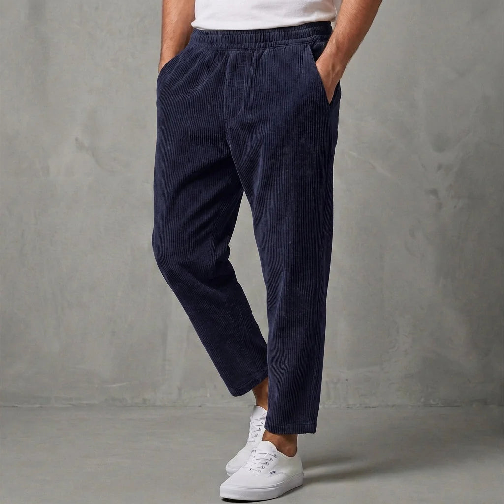 Men's Tailored Trousers | Relaxed Tapered Fit Casual Pants 1