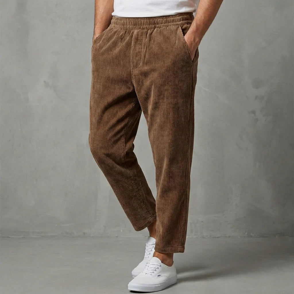Men's Tailored Trousers | Relaxed Tapered Fit Casual Pants 2
