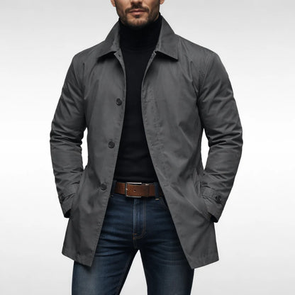 Men's Water-Resistant Long Coat | Winter Overcoat 0