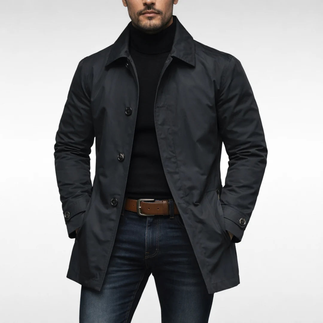 Men's Water-Resistant Long Coat | Winter Overcoat 2
