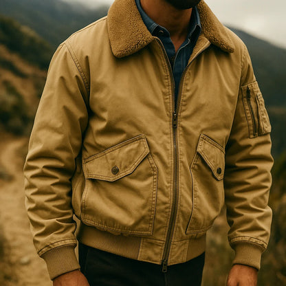 Men's Waterproof Fleece Jacket | Autumn Bomber Coat 0