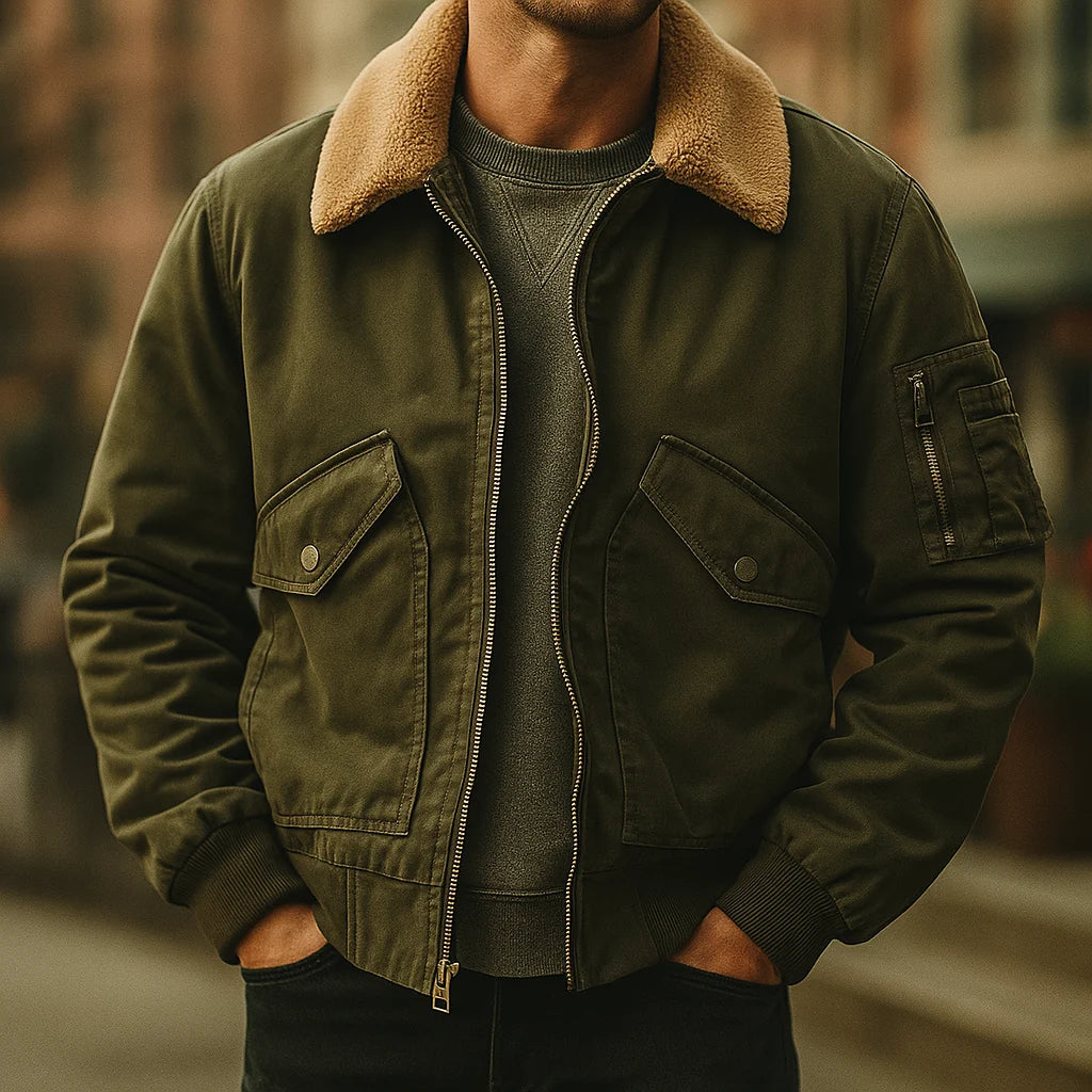 Men's Waterproof Fleece Jacket | Autumn Bomber Coat 1
