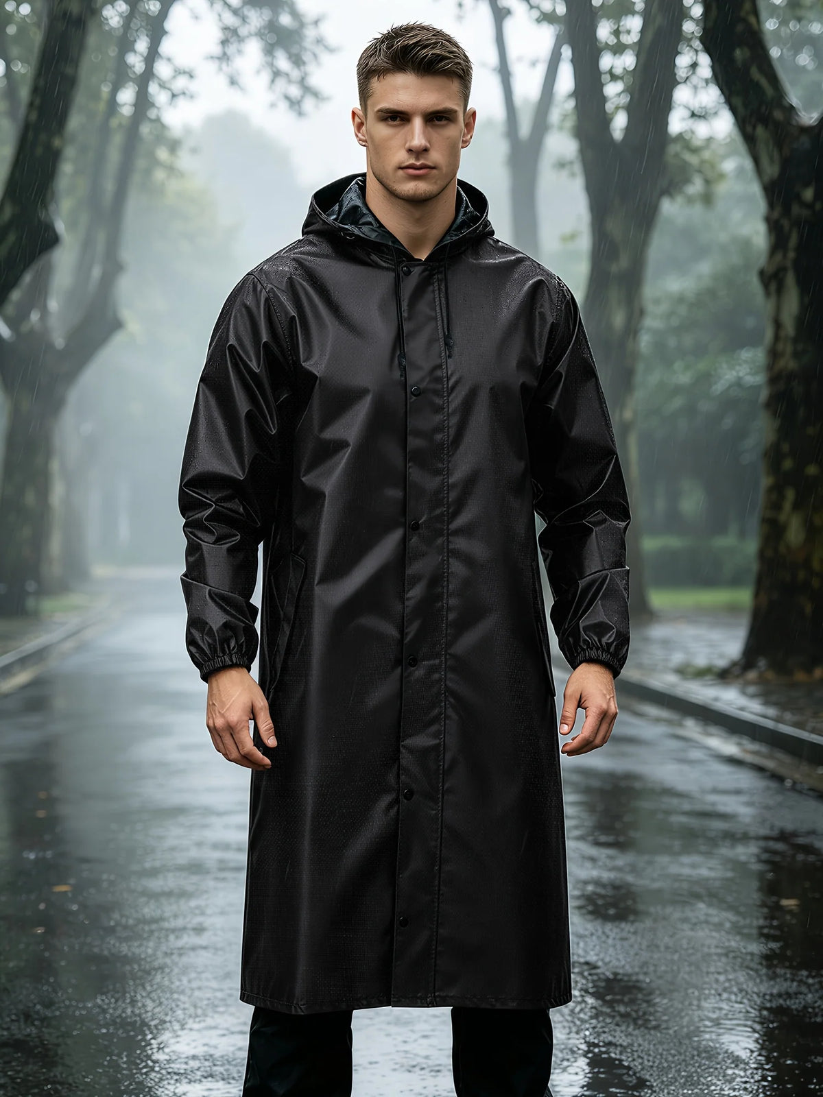 Men's Waterproof Mid-Length Hooded Coat | Men's Winter Coat 1
