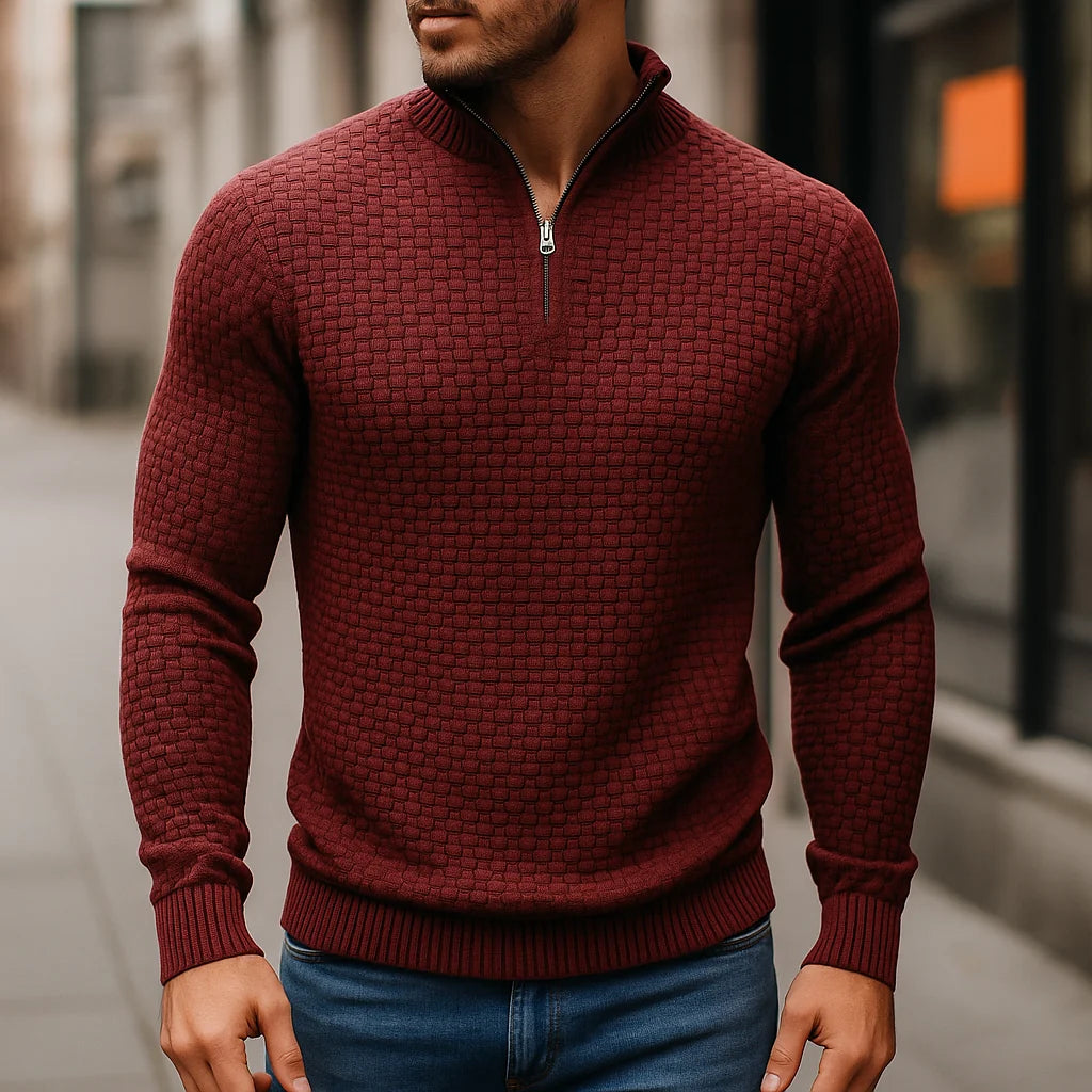 Men's Wool Waffle Knit Jumper | Men's Knitwear Autumn 2