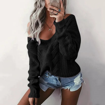 Oversized Cable Knit Sweater | Women's Openwork Pullover 3