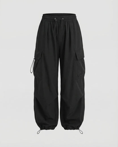Oversized Cargo Pants for Women | Relaxed Fit Drawstring Waist 0