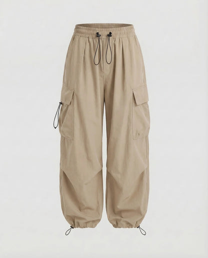 Oversized Cargo Pants for Women | Relaxed Fit Drawstring Waist 5