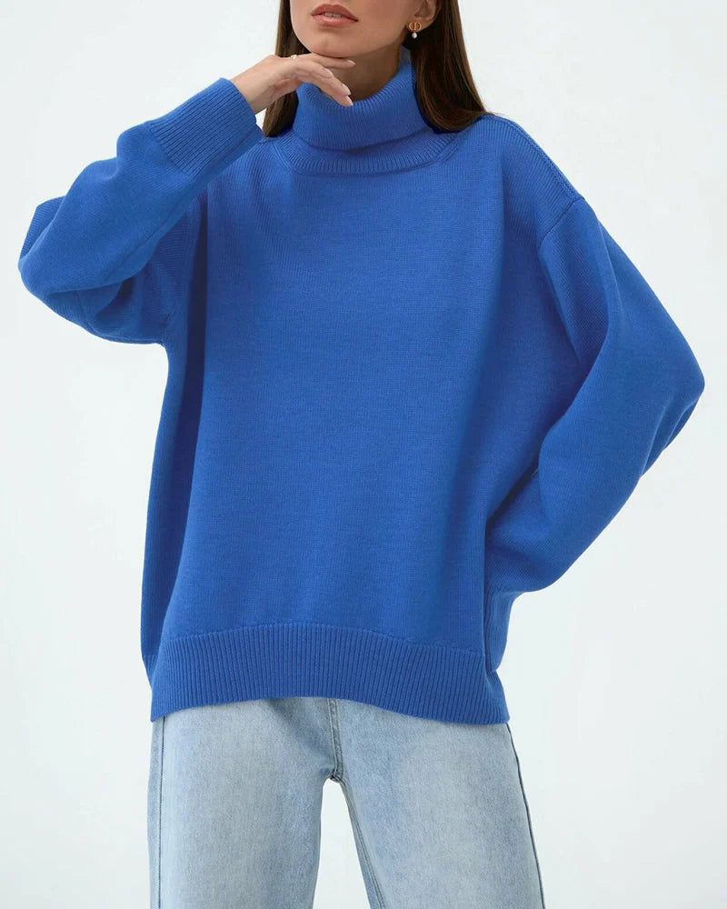 Oversized Turtleneck Sweater | Women's Relaxed Knit Top 3