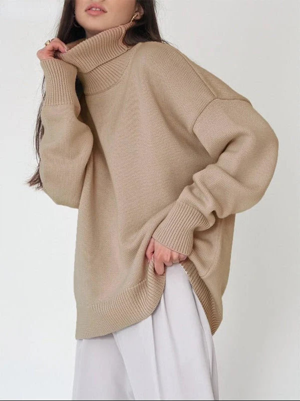 Oversized Turtleneck Sweater | Women's Relaxed Knit Top 5