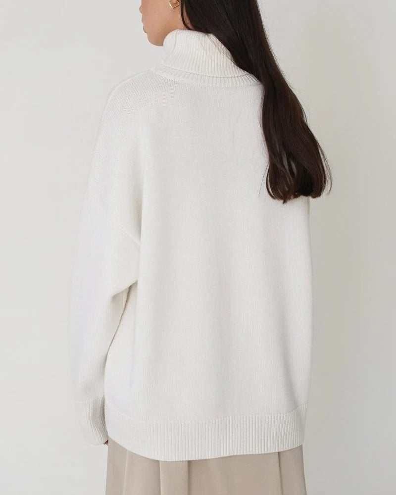 Oversized Turtleneck Sweater | Women's Relaxed Knit Top 6