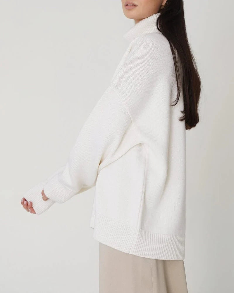 Oversized Turtleneck Sweater | Women's Relaxed Knit Top 7