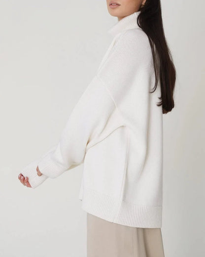 Oversized Turtleneck Sweater | Women's Relaxed Knit Top 7