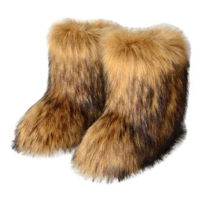 Plush Slip-On Women's Winter Boots | Ankle Height Casual Footwear 0
