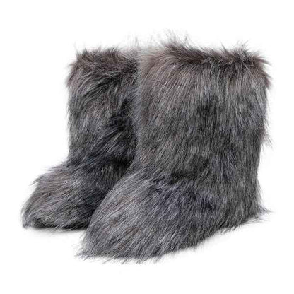 Plush Slip-On Women's Winter Boots | Ankle Height Casual Footwear 1