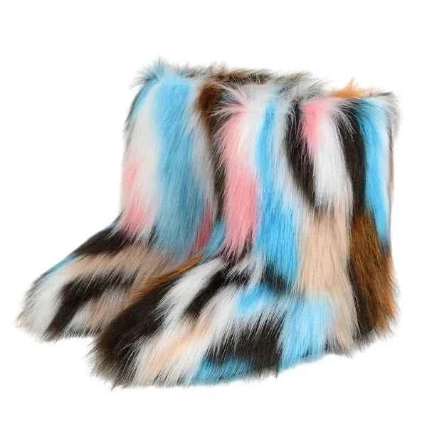 Plush Slip-On Women's Winter Boots | Ankle Height Casual Footwear 3