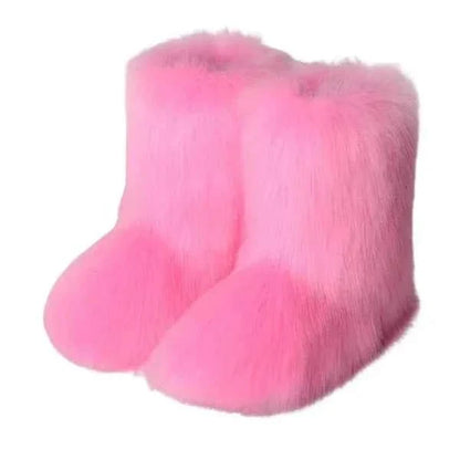 Plush Slip-On Women's Winter Boots | Ankle Height Casual Footwear 6