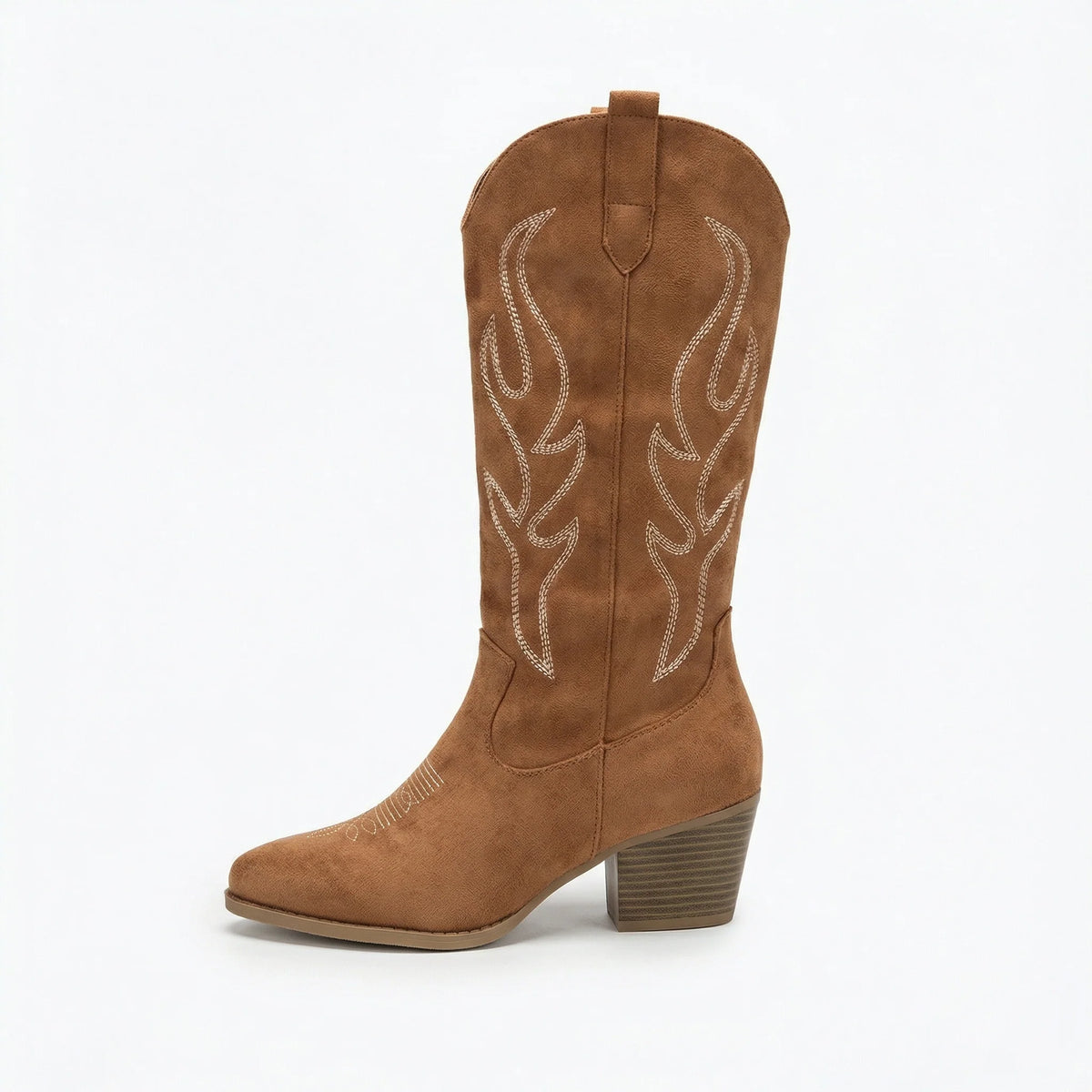 Retro Chunky Heel Knee-High Cowboy Boots | Women's Fashion Footwear 6