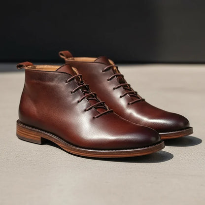 Robbin | Men's Black Ankle Boots Genuine Leather 0