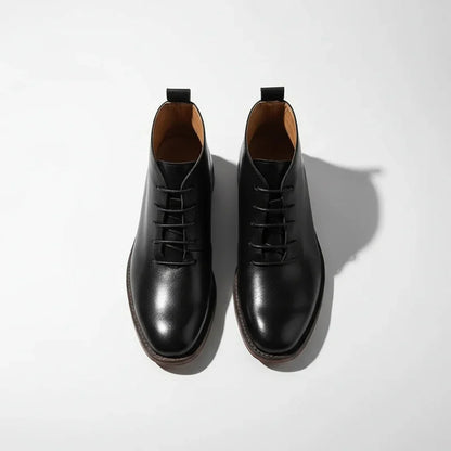 Robbin | Men's Black Ankle Boots Genuine Leather 2