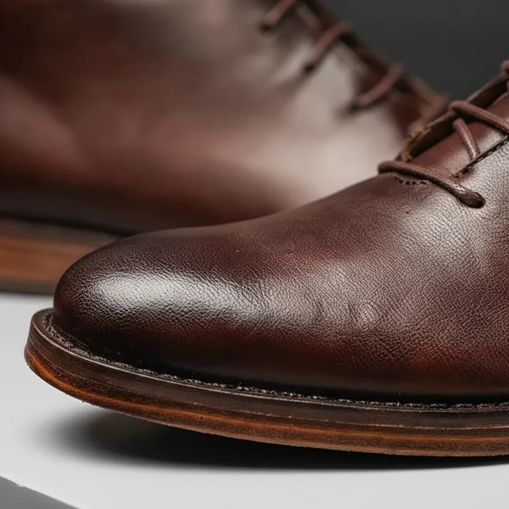 Robbin | Men's Black Ankle Boots Genuine Leather 8