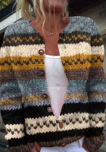 Sardine Print Long Cardigan | Women's Knit Cardigan 0