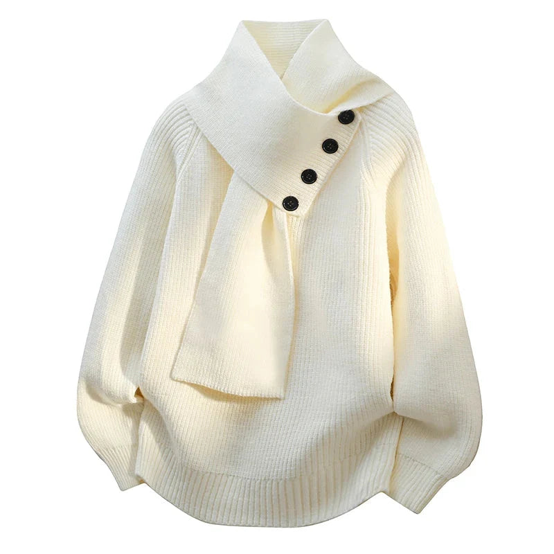 Shawl-Collar Sweater | Women's Soft Knit Relaxed Fit 0