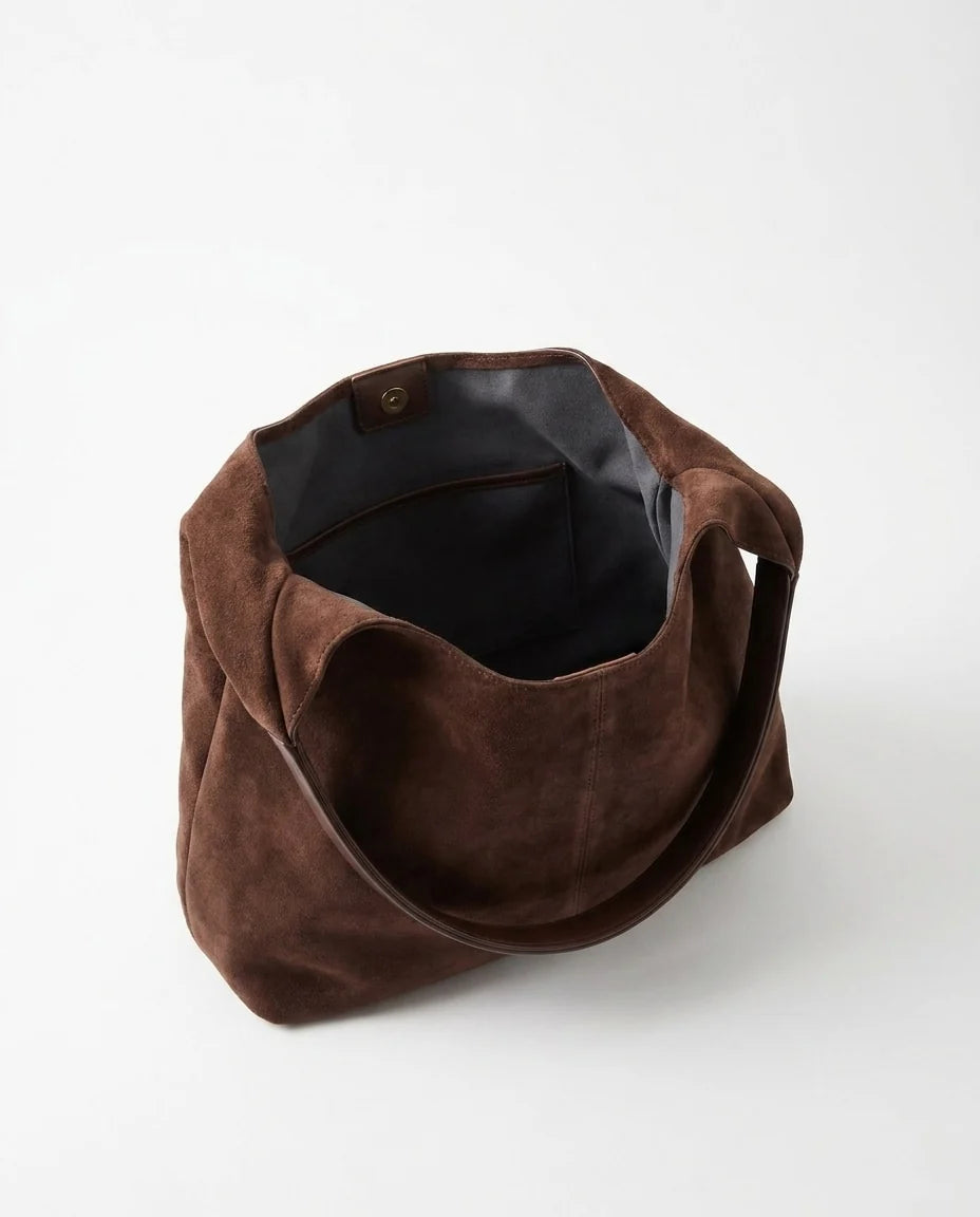 Soft Slouchy Hobo Bag | Faux Suede Shoulder Bag 2