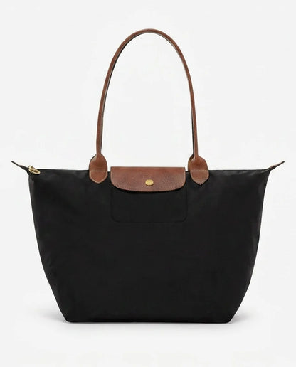 Structured Flap Pocket Tote Bag | Nylon Handbag 0