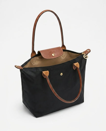Structured Flap Pocket Tote Bag | Nylon Handbag 2