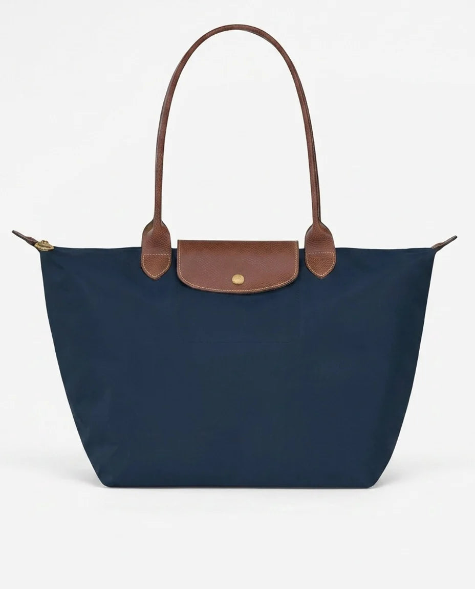 Structured Flap Pocket Tote Bag | Nylon Handbag 5