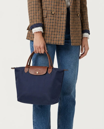 Structured Flap Pocket Tote Bag | Nylon Handbag 8
