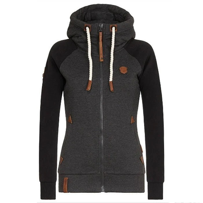 Stylish Black Zip Up Hoodie Jacket | Modern Casual Wear 0