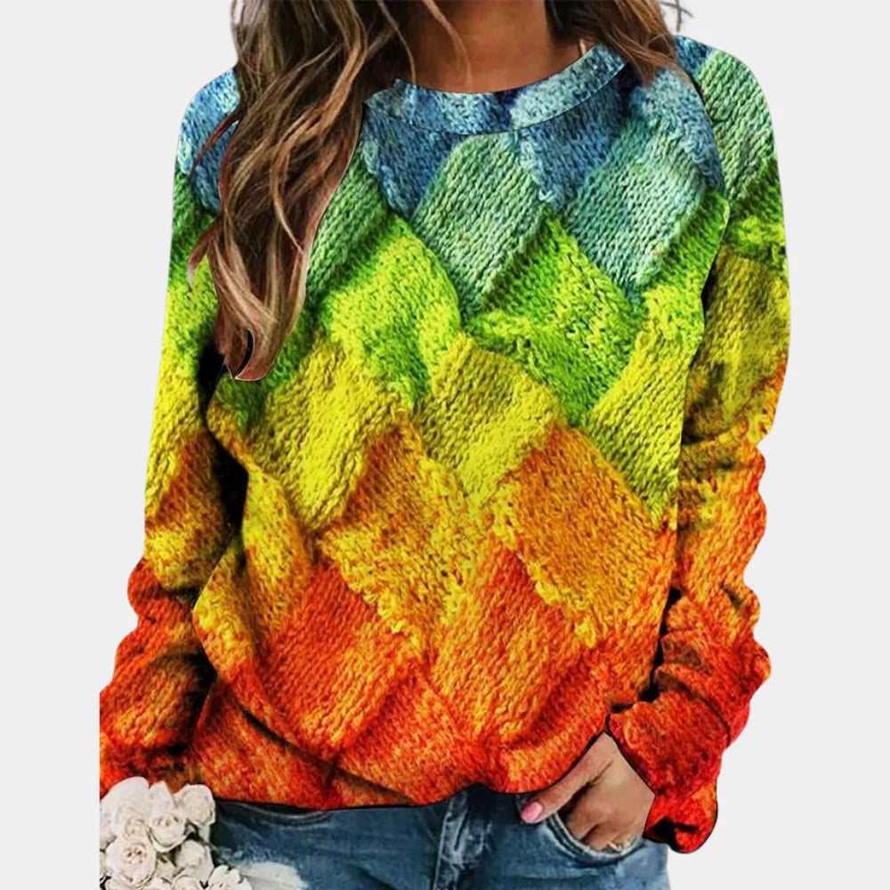 Textured Knit Oversized Sweater | Women's Relaxed Fit Long Sleeve 1
