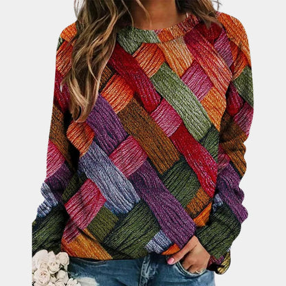 Textured Knit Oversized Sweater | Women's Relaxed Fit Long Sleeve 2