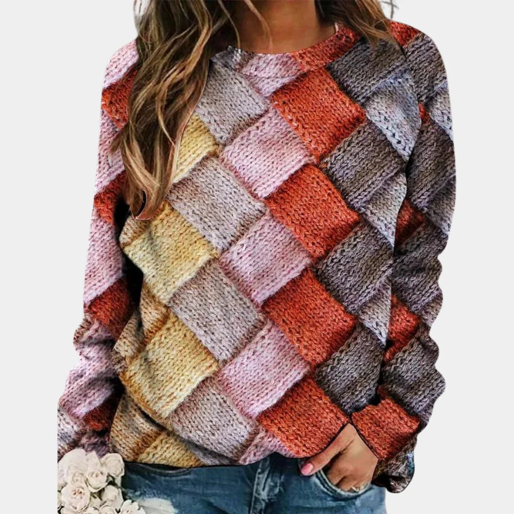 Textured Knit Oversized Sweater | Women's Relaxed Fit Long Sleeve 3