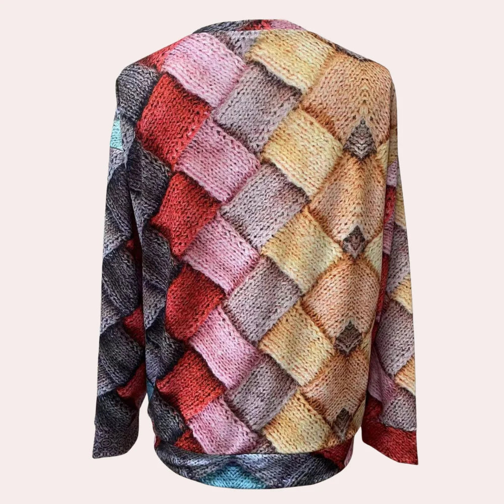 Textured Knit Oversized Sweater | Women's Relaxed Fit Long Sleeve 6