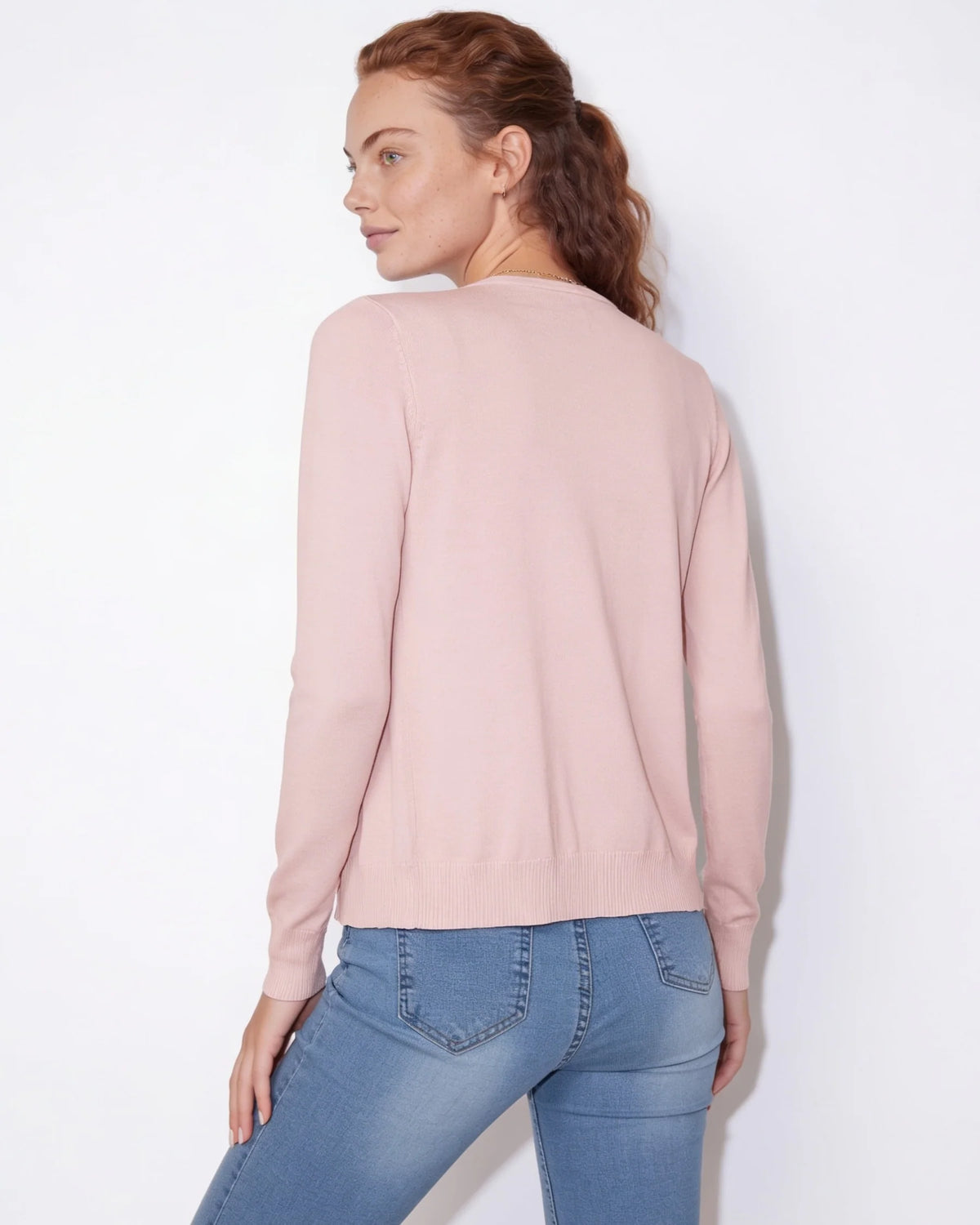 V-Neck Button Cardigan | Women's Hip-Length Knitwear 4