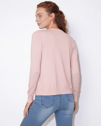 V-Neck Button Cardigan | Women's Hip-Length Knitwear 4