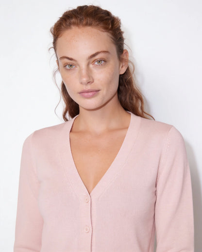 V-Neck Button Cardigan | Women's Hip-Length Knitwear 6