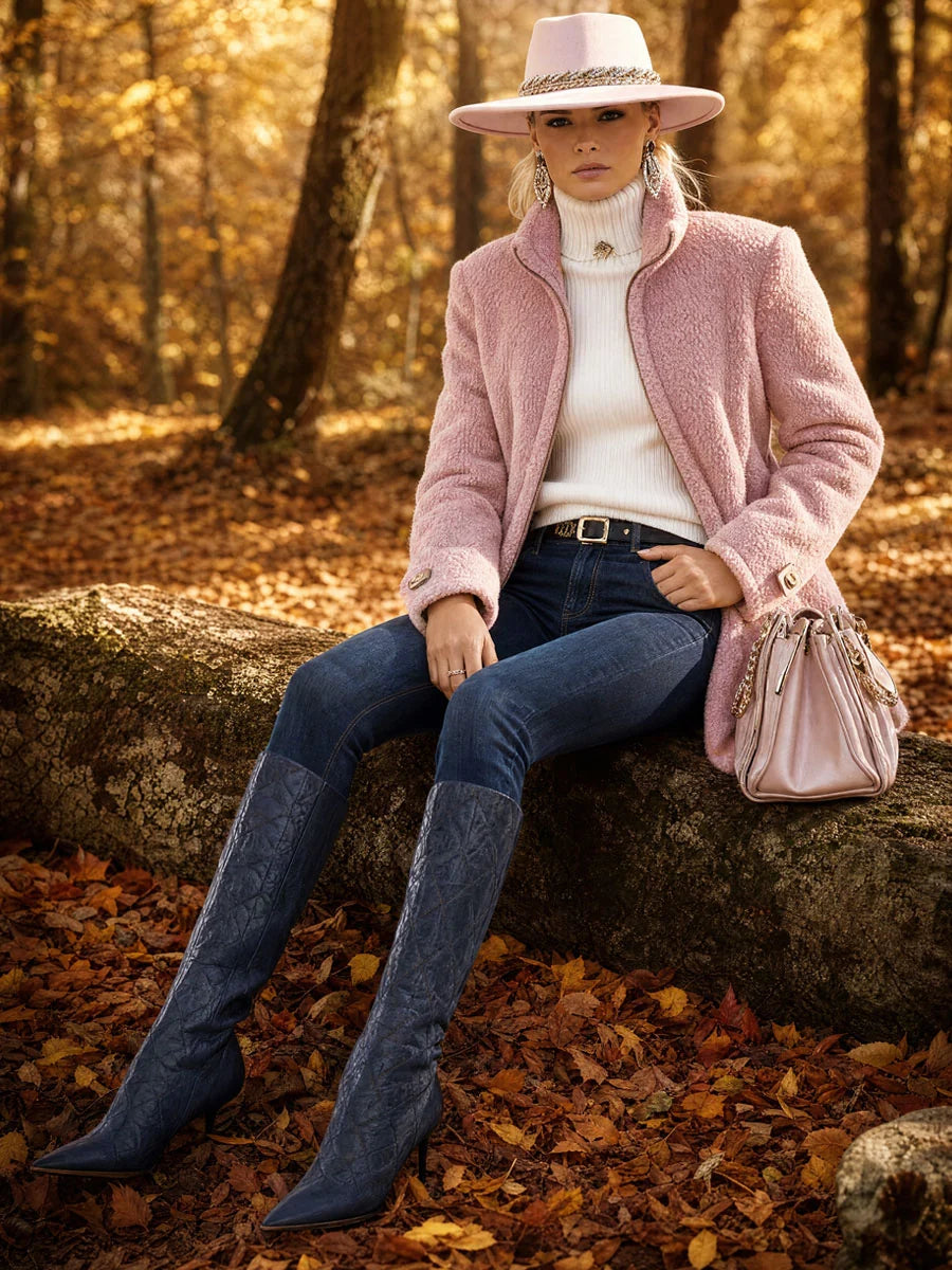 Vintage Pink Polar Fleece Jacket | Casual Zip-Up Outerwear 6